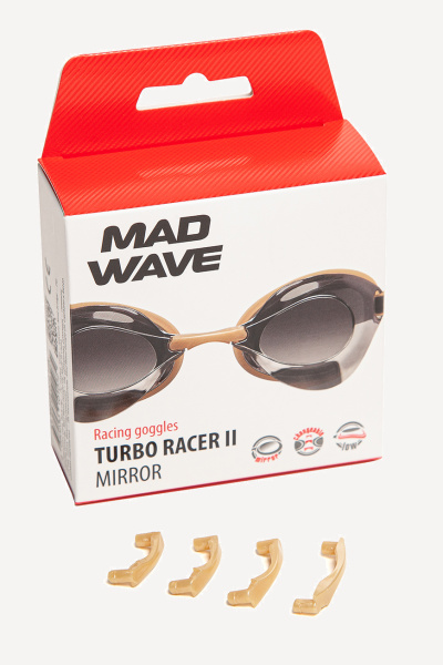 Очки для плавания Turbo Racer II Mirror (зеркальные линзы; бежевый)